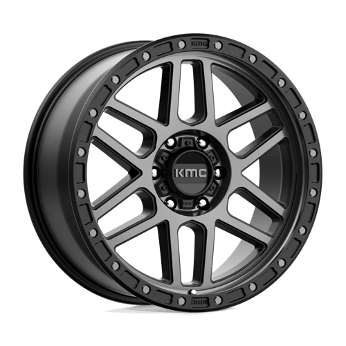 KMC KM544 MESA Satin Black W/ Gray Tint wheel featuring rugged design and durable performance for trucks and SUVs.