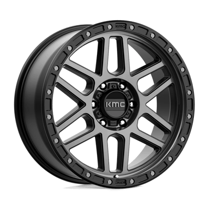 KMC KM544 MESA Satin Black W/ Gray Tint wheel featuring rugged design and durable performance for trucks and SUVs.