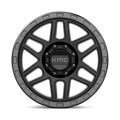 KMC KM544 MESA Satin Black W/ Gloss Black Lip wheel showcasing a rugged and stylish design.