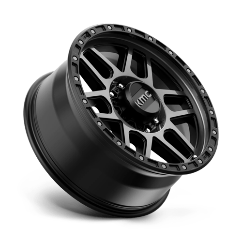 KMC KM544 MESA Satin Black W/ Gray Tint wheel showcasing rugged design and durability for trucks and SUVs.