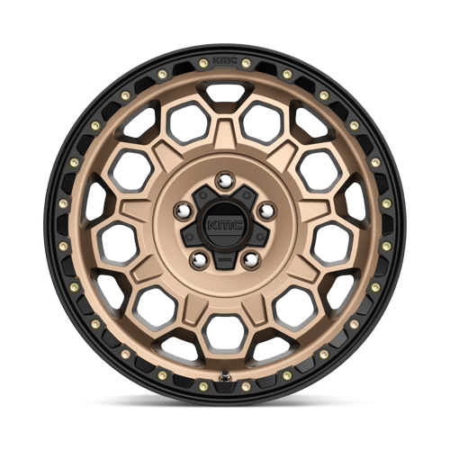 KMC KM545 TREK Matte Bronze W/ Black Lip wheel with rugged design and off-road aesthetics.