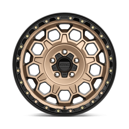 KMC KM545 TREK Matte Bronze W/ Black Lip wheel with rugged design and off-road aesthetics.