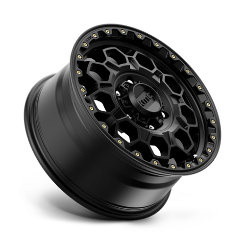 KMC KM545 TREK Satin Black wheel designed for performance and style in trucks or SUVs.
