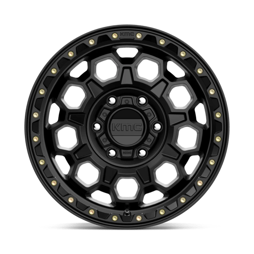 KMC KM545 TREK Satin Black wheel showcasing rugged design and off-road durability.