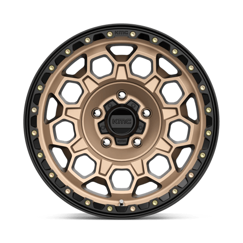 KMC KM545 TREK Matte Bronze W/ Black Lip wheel showcasing rugged design and performance features.