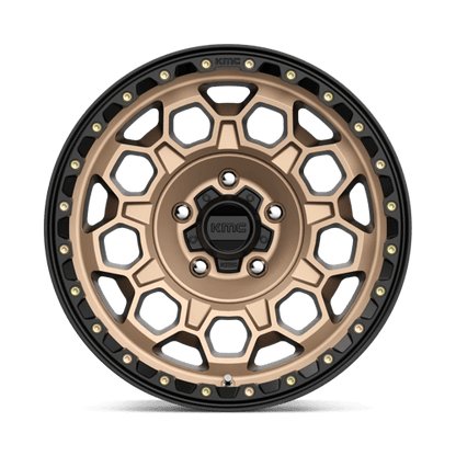 KMC KM545 TREK Matte Bronze W/ Black Lip wheel showcasing rugged design and performance features.