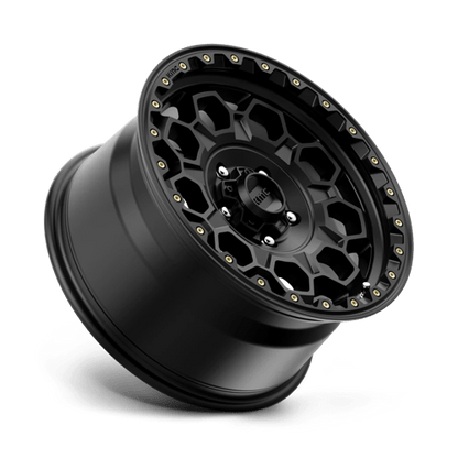 KMC KM545 TREK Satin Black wheel with rugged design and off-road style.