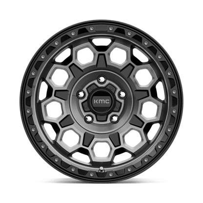 KMC KM545 TREK Satin Black W/ Gray Tint wheel designed for rugged performance and stylish aesthetics.