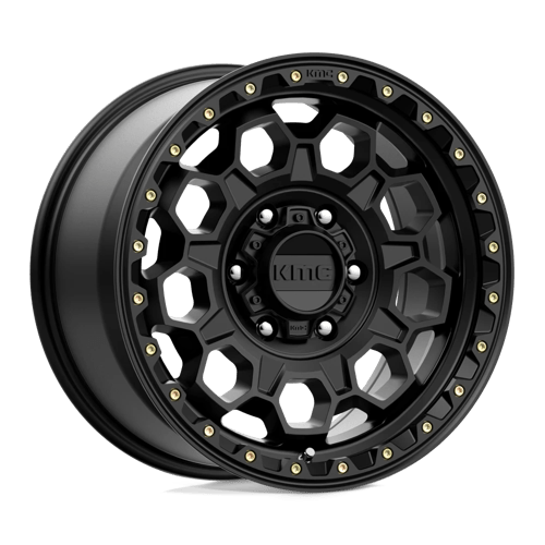 KMC KM545 TREK Satin Black wheel showcasing rugged design and durability for off-road performance.