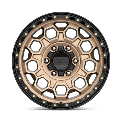 KMC KM545 TREK Matte Bronze W/ Black Lip wheel showcasing rugged design and off-road aesthetics.