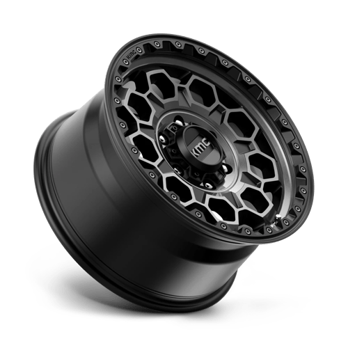 KMC KM545 TREK Satin Black W/ Gray Tint wheel for off-road performance and style