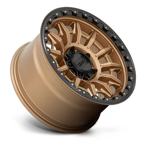 KMC KM547 CARNAGE Matte Bronze W/ Black Lip wheel designed for trucks, Jeeps, and SUVs with off-road performance.