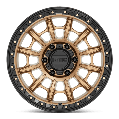 KMC KM547 CARNAGE Matte Bronze W/ Black Lip wheel featuring bold design and off-road durability.
