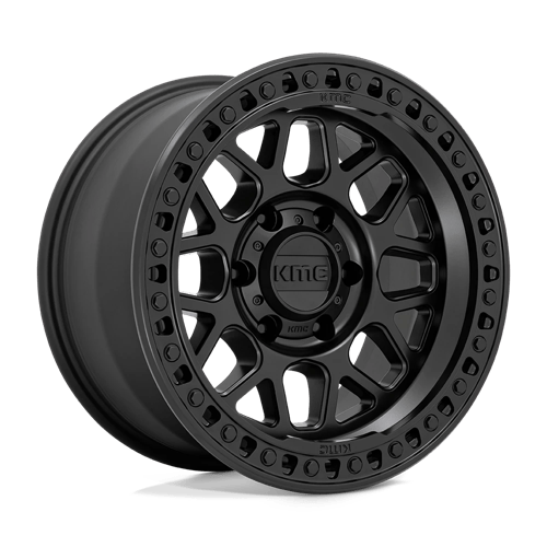 KMC KM549 GRS Satin Black wheel designed for trucks, Jeeps, and SUVs with an aggressive look and performance.