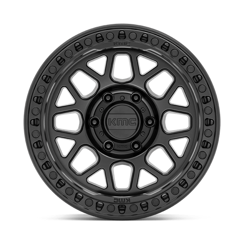 KMC KM549 GRS Satin Black wheel designed for off-road trucks and SUVs, featuring a bold and aggressive style.