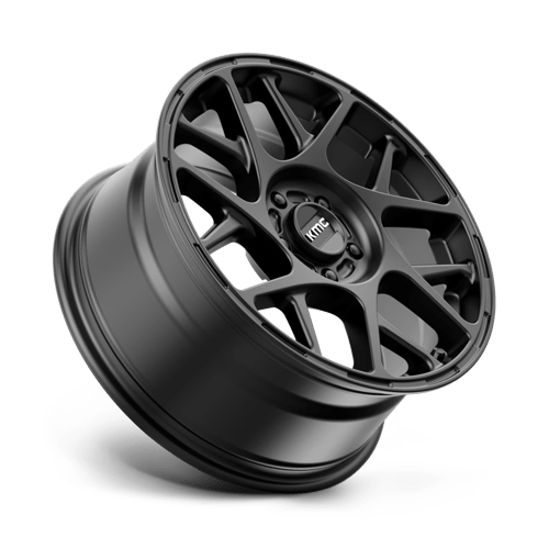 KMC KM708 BULLY Satin Black wheel showcasing its bold and rugged design and durable construction.
