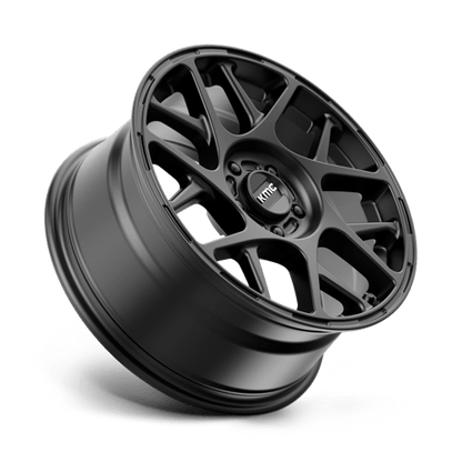 KMC KM708 BULLY Satin Black wheel showcasing its bold and rugged design and durable construction.