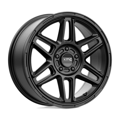 KMC KM716 NOMAD Satin Black wheel showcasing bold design and off-road performance features.