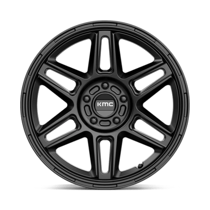 KMC KM716 NOMAD Satin Black wheel designed for off-road performance and rugged aesthetics.