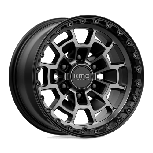 KMC KM718 SUMMIT Satin Black W/ Gray Tint durable off-road wheel stylish design for trucks and SUVs