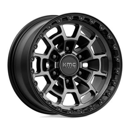 KMC KM718 SUMMIT Satin Black W/ Gray Tint durable off-road wheel stylish design for trucks and SUVs