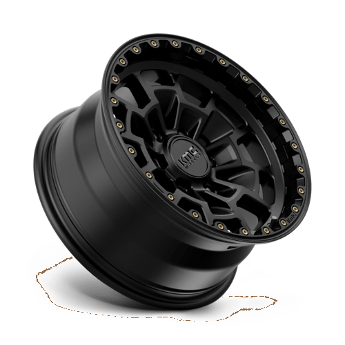 KMC KM718 SUMMIT Satin Black rugged off-road wheel with bold design for Jeeps, trucks, and Ford Broncos.