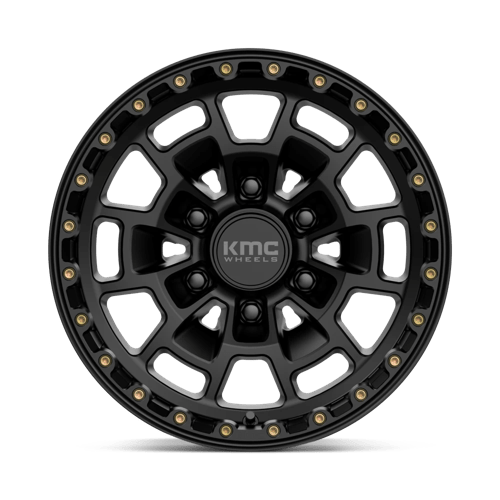 KMC KM718 SUMMIT Satin Black wheel showcasing rugged design and durability for off-road and performance vehicles.