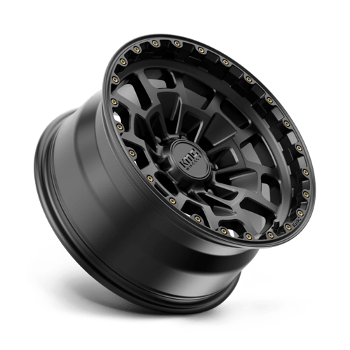 KMC KM718 SUMMIT Satin Black wheel featuring rugged design and durability for off-road enthusiasts.