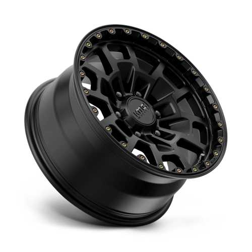KMC KM718 SUMMIT Satin Black wheel showcasing rugged design and durability for off-road and performance vehicles.