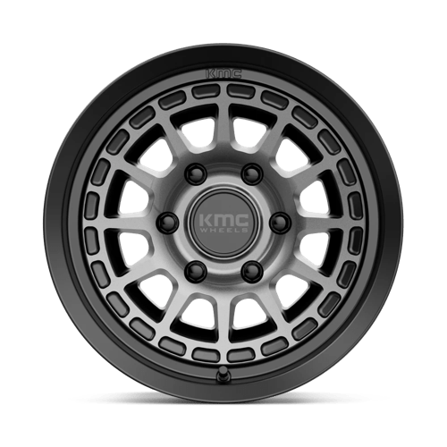 KMC KM719 CANYON Satin Black W/ Gray Tint wheel, designed for off-road performance and style.