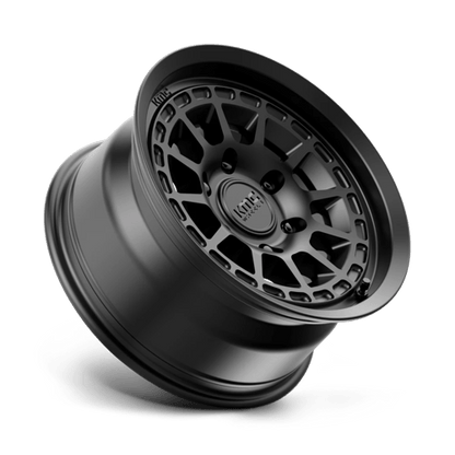 KMC KM719 CANYON Satin Black wheel designed for off-road performance and style.