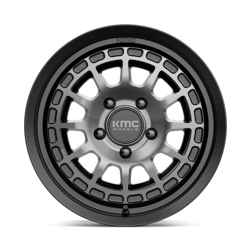 KMC KM719 CANYON Satin Black W/ Gray Tint off-road wheel for trucks and SUVs.