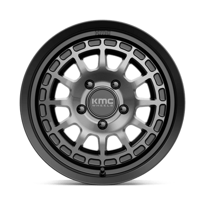 KMC KM719 CANYON Satin Black W/ Gray Tint off-road wheel for trucks and SUVs.