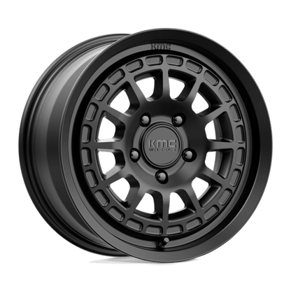 KMC KM719 CANYON Satin Black wheel showcasing rugged design and performance for off-road adventures.