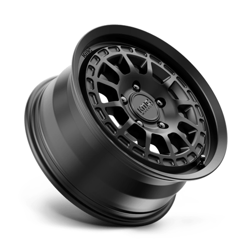 KMC KM719 CANYON Satin Black off-road wheel showcasing rugged design and aggressive aesthetics.