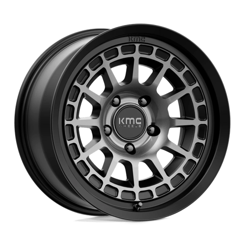 KMC KM719 CANYON Satin Black W/ Gray Tint wheel designed for off-road performance and style.