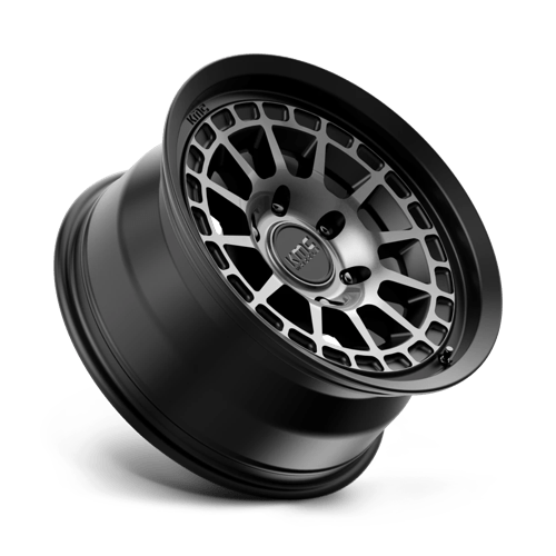 KMC KM719 CANYON Satin Black W/ Gray Tint rugged off-road wheel for trucks and SUVs.