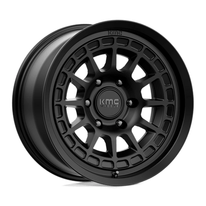 KMC KM719 CANYON Satin Black off-road wheel with rugged design and aggressive aesthetics.