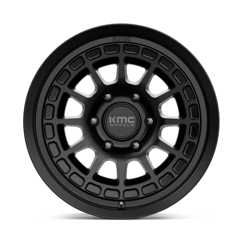 KMC KM719 CANYON Satin Black wheel designed for off-road adventures and rugged terrains.