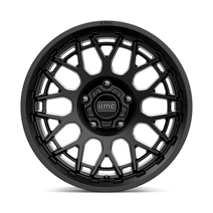 KMC KM722 TECHNIC Satin Black wheel featuring a modern design and durable construction for trucks and SUVs.