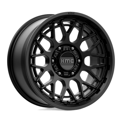 KMC KM722 TECHNIC Satin Black wheel showcasing a sleek design and high-performance features for trucks and SUVs.
