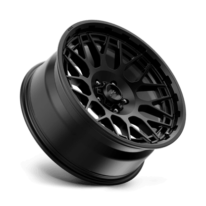 KMC KM722 TECHNIC Satin Black wheel showcasing its sleek design and durability for trucks and SUVs.