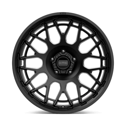 KMC KM722 TECHNIC Satin Black wheel with modern design and sleek finish for trucks and SUVs.