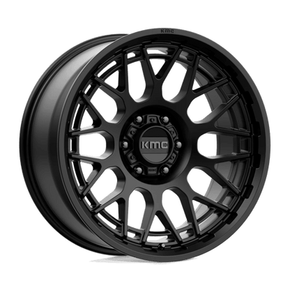 KMC KM722 TECHNIC Satin Black wheel showcasing sleek design and performance.