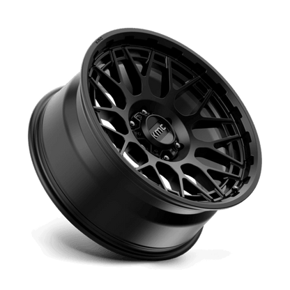 KMC KM722 TECHNIC Satin Black wheel featuring a sleek and modern design, perfect for upgrading trucks and SUVs.