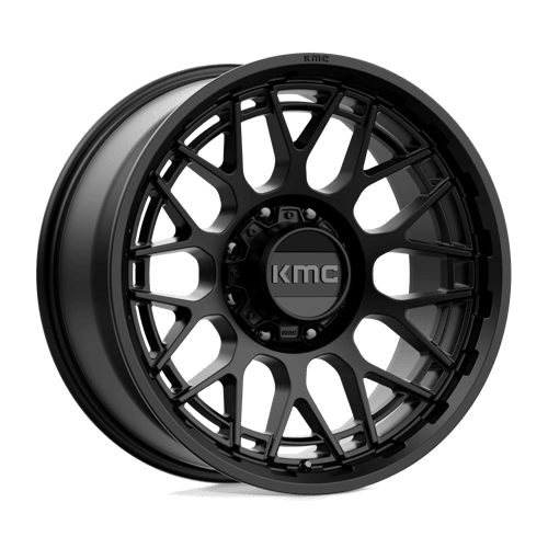 KMC KM722 TECHNIC Satin Black wheel showcasing a sleek and high-performance design for trucks and SUVs.
