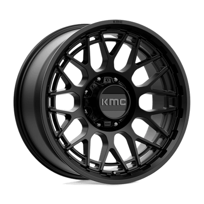 KMC KM722 TECHNIC Satin Black wheel showcasing a sleek and high-performance design for trucks and SUVs.