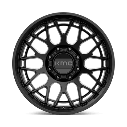 KMC KM722 TECHNIC Satin Black wheel showcasing sleek design and durability for trucks and SUVs.