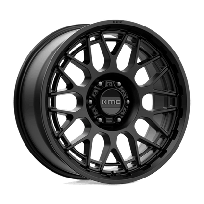 KMC KM722 TECHNIC Satin Black wheel showcasing its sleek design and high-performance features.