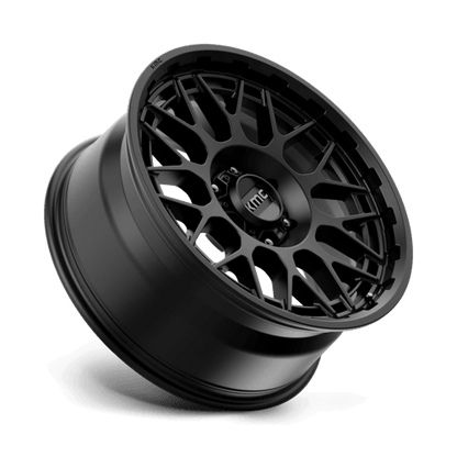 KMC KM722 TECHNIC Satin Black wheel showcasing sleek design and modern style for trucks and SUVs.